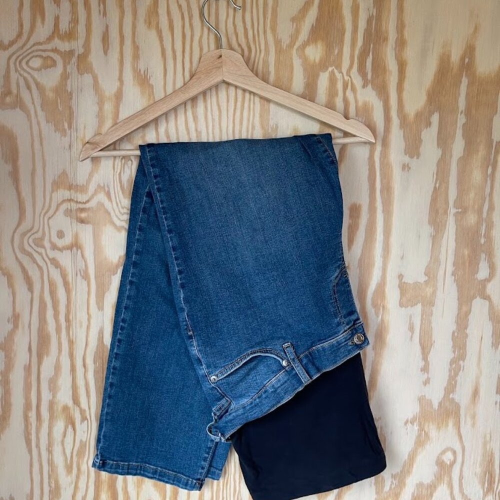Maternity Dark Wash Jeans – Size 33/16 Long, Over Belly Panel